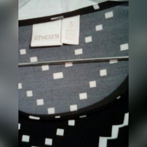 Chico's Tops - Chico's Women's Sz 3 or XL Black White Pattern Chico's Tops - Chico's Women's Sz 3 or XL Black White Pattern